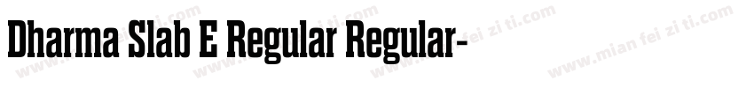 Dharma Slab E Regular Regular字体转换